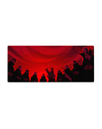 Streamlined Akatsuki mouse pad 28x12 featuring dramatic red assembly for striking workspace flair