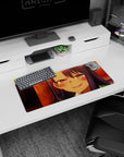 Hayase Nagatoro anime girl mouse pad 28x12 inches, smirking with warm half-lidded eyes at your desk.