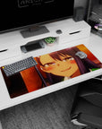 36x16 inches Hayase Nagatoro desk pad from Don’t Toy with Me, Miss Nagatoro with half-lidded eyes.