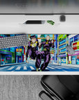 36x16 inches desk pad with Josuke and Okuyasu from JoJo’s Bizarre Adventure, capturing the energy and excitement of Morioh in vibrant colors.