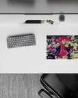 Small-sized 14x10 desk mat with Jotaro vs Dio design adds bold JoJo's Bizarre Adventure energy to any desk