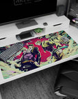 Stand duel design on 40x20 desk mat perfect for fans of JoJo's iconic battles and dramatic storytelling