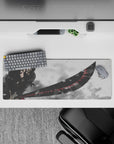 Powerful 32x12 mouse pad features Zoro's blade and strength for fans of One Piece's legendary swordsman