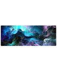 Compact Cosmic Cascade Desk Mat 32x12 with cosmic theme for sleek and stylish desk decor