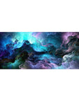 Cosmic Cascade Desk Mat 36x16 with swirling cosmos theme for immersive inspiration and creative focus