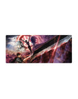 Mouse pad featuring the Eclipse Sacrifice scene with Guts’ blood-stained blade and iconic characters, 28x12 inches, perfect for adding raw emotion and power to your desk.