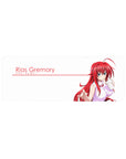 Mouse pad featuring Rias Gremory from High School DxD, 32x12 inches, with a clean white background and crimson hair.
