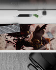 36x16 inches mouse pad with Asta in Devil Union Mode design, blending unstoppable energy, anti-magic aura, and fierce determination for raw power.
