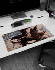Modern 32x16 inches mouse pad featuring Asta in Devil Union Mode design, with anti-magic aura and charging energy for unstoppable power.