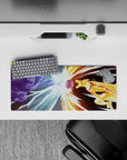28x12 inches mouse pad with Kurama and Susanoo in battle, perfect for fans who appreciate dynamic shinobi confrontations.