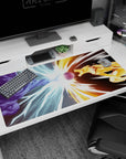 Large 40x20 inches desk pad depicting the intense battle between Kurama and Susanoo, with explosive energy and fierce power.
