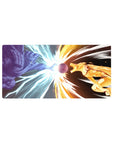 Mouse pad featuring Kurama and Susanoo, 32x16 inches, showcasing their titanic battle and explosive energy.