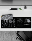 Precision 32x12 mouse pad with Evangelion Unit-01 blueprint, combining mecha engineering with sleek and stylish aesthetics for your workspace