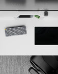 14x10 inches mouse pad featuring Midnight Flow design, blending abstract black wave patterns for a sophisticated minimalist look.