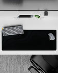 32x12 inches mouse pad with Midnight Flow design, blending abstract black wave patterns for a minimalist, sophisticated workspace effect.