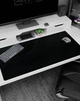 Large 40x20 inches desk pad featuring Midnight Flow design, blending abstract black wave patterns to add depth and understated sophistication to your desk.