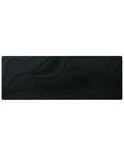 Compact 32x12 inches mouse pad with Midnight Flow design, featuring deep black wave patterns for a refined and elegant touch to your workspace.