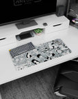 28x12 inches Ouran Host Club anime mouse pad with chibi winks, pouts, speech bubbles and candy.