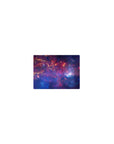 Classic 14x10 inches mouse pad with cosmic watercolor swirls and scattered tiny stars.