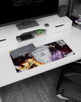 28x12 inches anime mouse pad showing Madara and Hashirama staring down as Naruto and Sasuke power up.