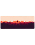 Compact 32x12 inches mouse pad with fiery sunset over forest, featuring bold colors to energize and inspire your workspace.