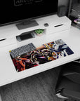 Dynamic Nazarick artwork on 28x12 mouse pad perfect for celebrating Overlord's iconic main cast