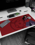40x20 inches anime desk pad showing Madara Uchiha arms crossed, calm and intimidating for work or gaming.