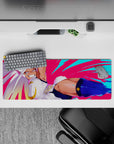 32x12 inches mouse pad featuring Mirko in action, showcasing her fearless nature and explosive presence.