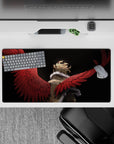 Bold 32x16 mouse pad combines Hawks' strength and composure for impactful visual appeal