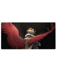 Hawks mouse pad 32x16 featuring red wings spread wide for dynamic gaming or workspace energy