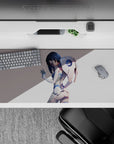 36x16 inches desk pad with Ichigo from Darling in the Franxx, showcasing her futuristic outfit and adding a touch of elegance to your workspace.