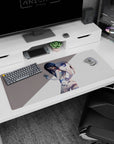 Artistic 36x16 inches desk pad featuring Ichigo from Darling in the Franxx, blending sleek design and futuristic aesthetics.