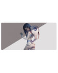 Mouse pad with Ichigo from Darling in the Franxx, 32x16 inches, showcasing her in a sleek, futuristic outfit for a cool and stylish look.