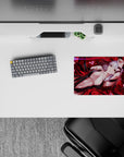 Small-sized 14x10 mouse pad with Sakura design adds bold Fate/stay night energy to any desk or workspace