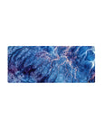 Mouse pad featuring topographic-inspired design, 28x12 inches, with deep blues, purple, and pink to bring natural beauty and tranquility to your desk.