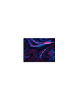 Classic 14x10 inches mouse pad with neon-infused abstract design, featuring vivid blues and magentas rippling across a dark background for energy.
