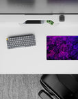 Small-sized 14x10 desk mat with abstract design adds bold, artistic energy to any desk or workspace