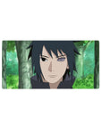 32x16 inches anime mouse pad featuring Sasuke Uchiha with sharp linework and crisp print detail.