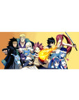 Fairy Tail anime desk pad 36x16 inches with Natsu, Lucy, Gray, Erza, Wendy, Gajeel and Happy lineup.