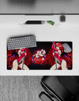 Anime mouse pad featuring Rias Gremory from High School DxD, 28x12 inches; bold colors and devilish aesthetic.
