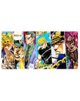 Mouse pad featuring Dio, Kira, Diavolo, and JoJo's Bizarre Adventure villains, 32x16 inches, bringing their powerful presence and tension to your workspace.
