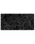 Mouse pad featuring gridded topographic design, 32x16 inches, with intricate white contour lines and a sleek grid overlay, perfect for modern functionality.