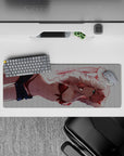 32x12 inches mouse pad with Zero Two design, blending bold reds and deep contrasts for an intense, high-energy workspace effect.