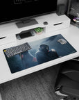 32x16 inches Naruto Shippuden mouse pad featuring Itachi Uchiha and Kisame Hoshigaki in the rain.