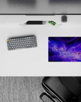 Cosmic 14x10 inches mouse pad in deep purple, indigo, and misty lavender for a dreamy desk vibe.