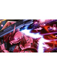 Mobile Suit Gundam anime desk pad 40x20 inches with Char Aznable red Zaku II and Zeon insignia.