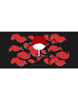 Uchiha legacy desk pad 36x16 showcasing fan symbol and red clouds for immersive anime workspace decor