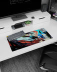 Jujutsu Kaisen mouse pad, 28x12 inches, featuring Sukuna, the King of Curses, and his dark aura for an intense workspace.