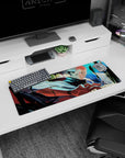 Artistic 32x12 inches mouse pad with Sukuna’s ominous grin and glowing eyes, bringing a touch of dark energy to your desk.