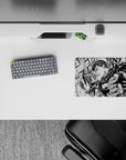 14x10 inches mouse pad with Guts wielding his Dragonslayer sword, perfect for transforming your workspace with strength and determination.
